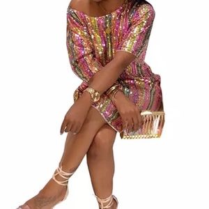 Multi Color Sequined Dress